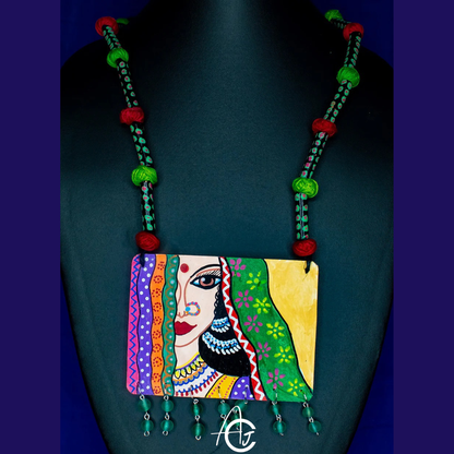 Statement Necklace, Handpainted : Handmade