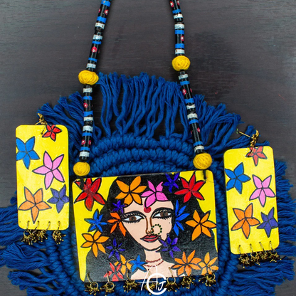 Statement Necklace Set, Handpainted : Handmade