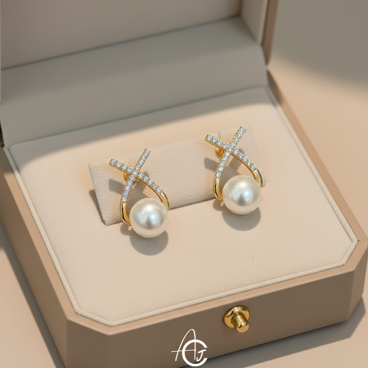 Pearl Bling Earrings