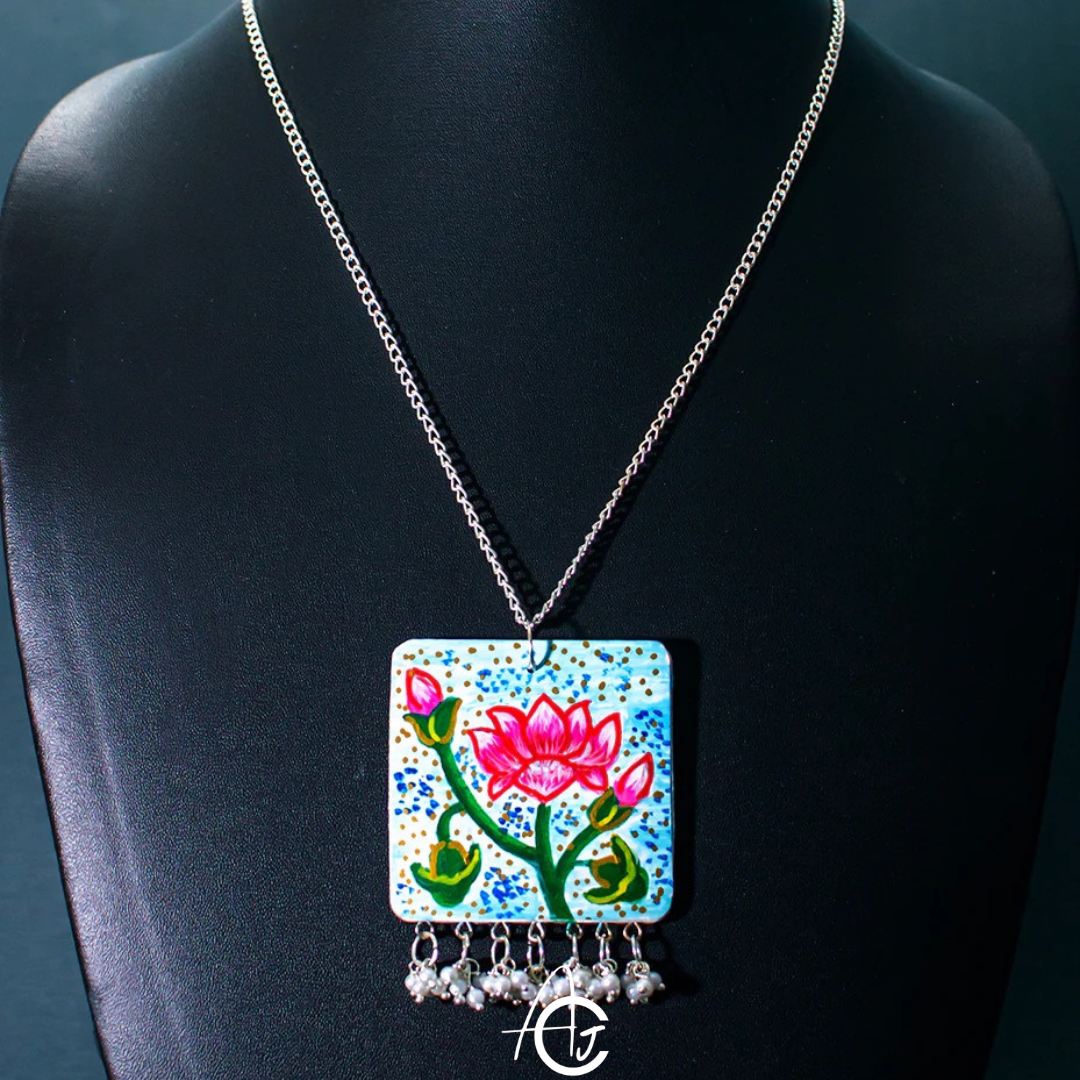 Statement Necklace, Handpainted : Handmade