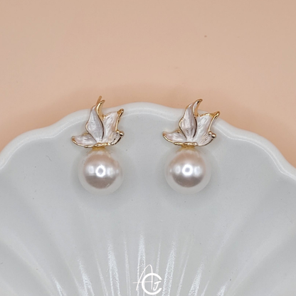 Butterfly Pearl Earrings
