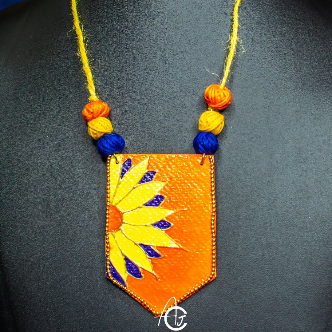 Statement Necklace, Handpainted : Handmade