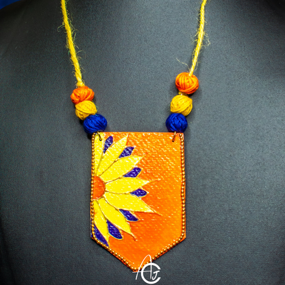 Statement Necklace, Handpainted : Handmade