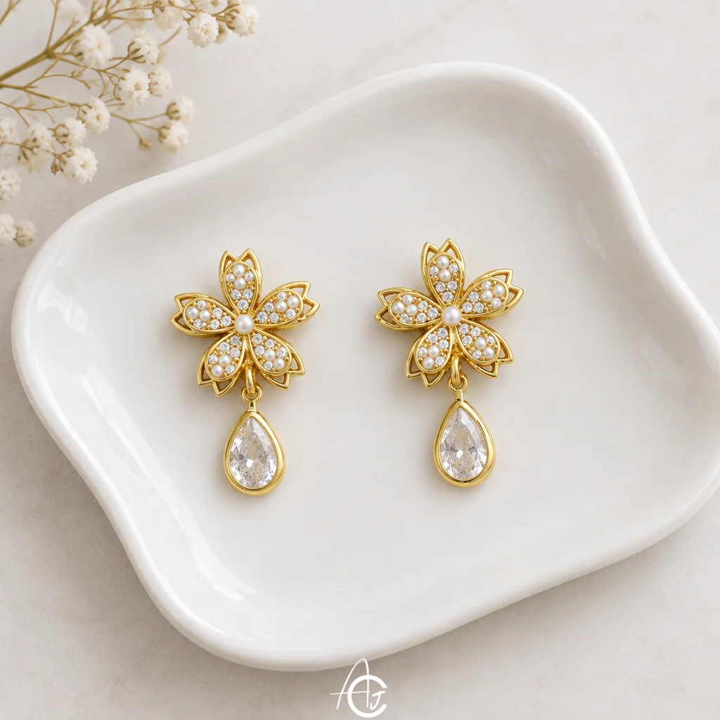 Flower Drop Earrings