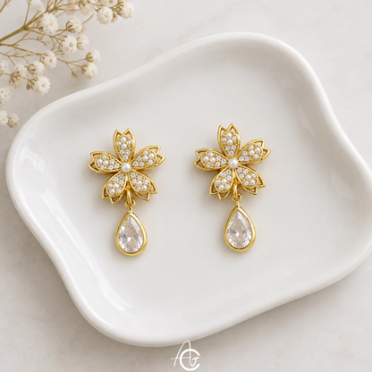 Flower Drop Earrings