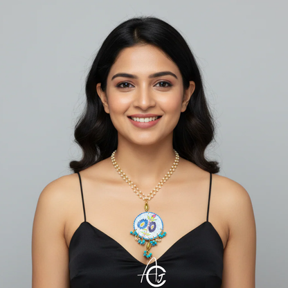 Statement Necklace, Handpainted : Handmade