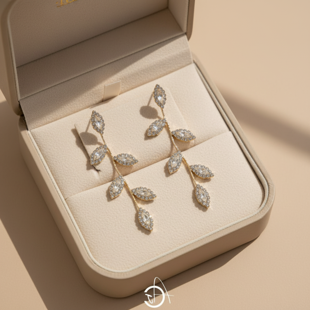 Leaves Long Chain Earrings