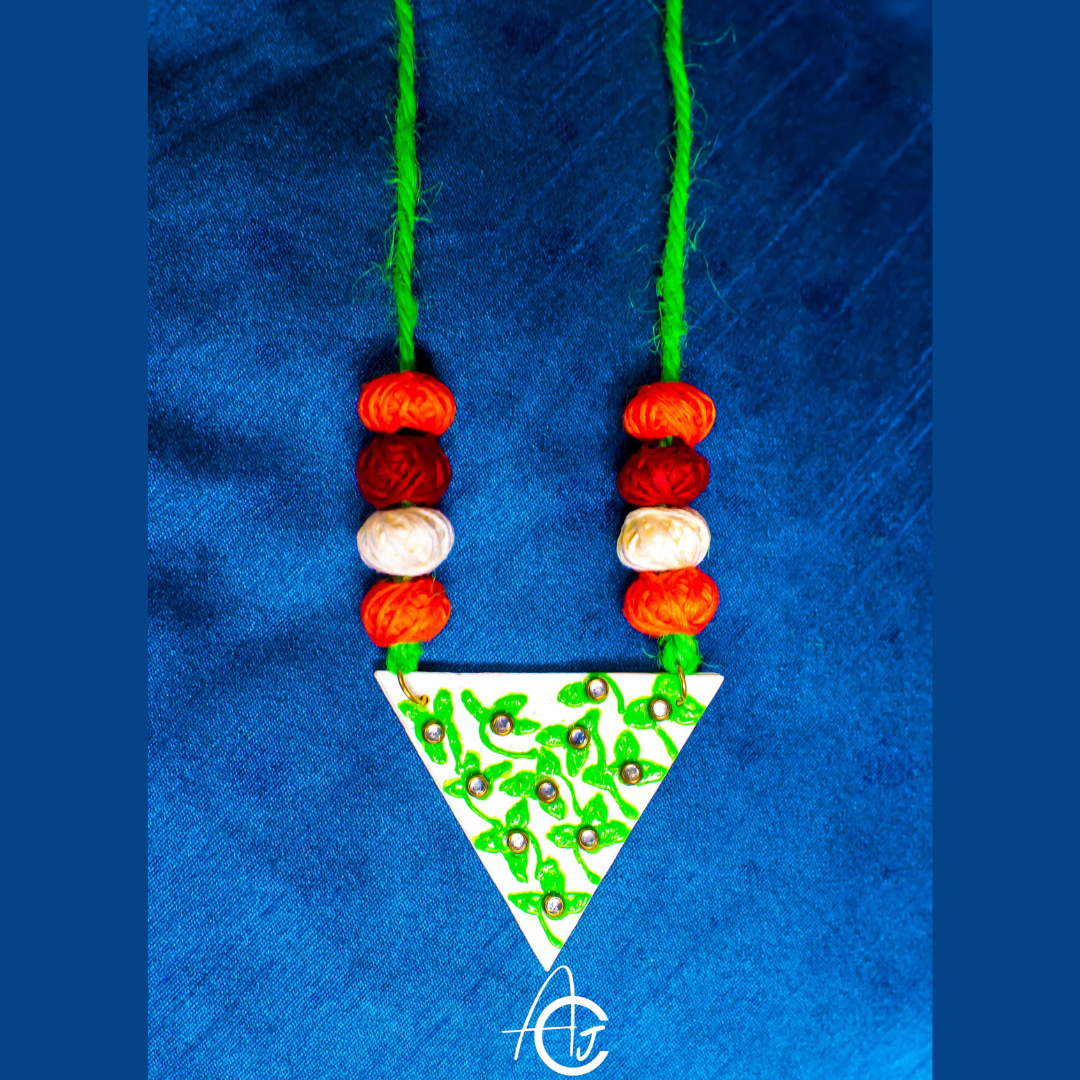 Statement  Necklace Set, Handpainted : Handmade