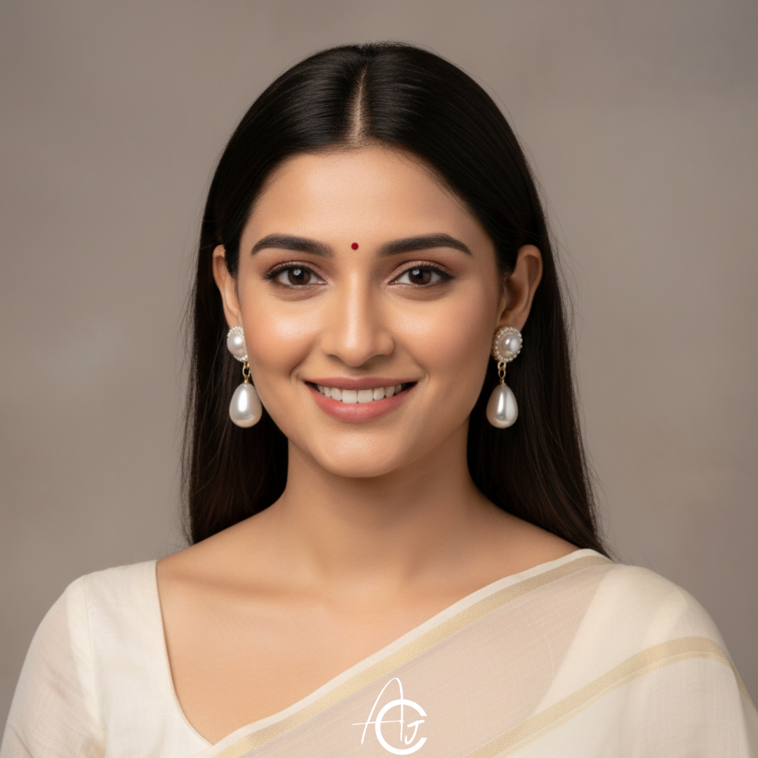 Statement Drop Pearl Earrings