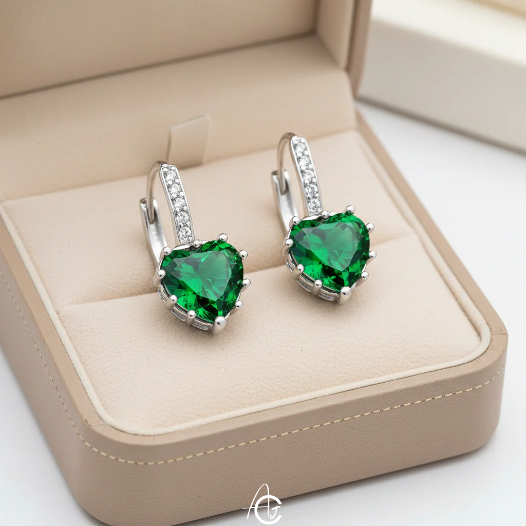Crystal Drop Hoop Earrings