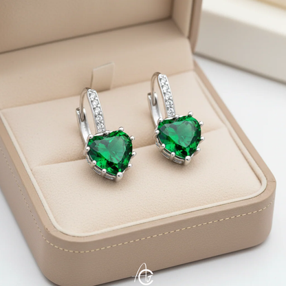 Crystal Drop Hoop Earrings