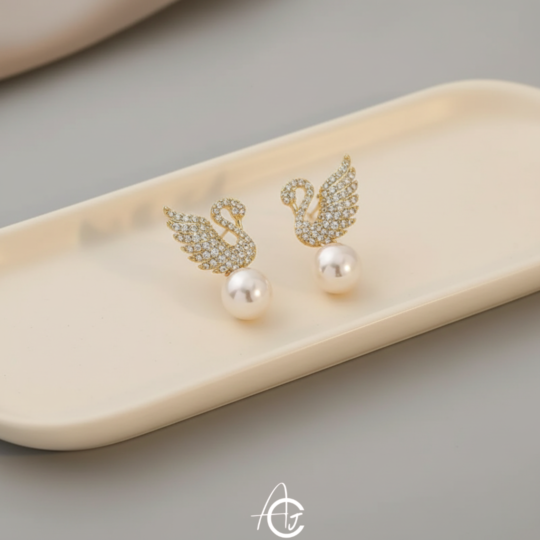 Bling Drop Pearl Earrings