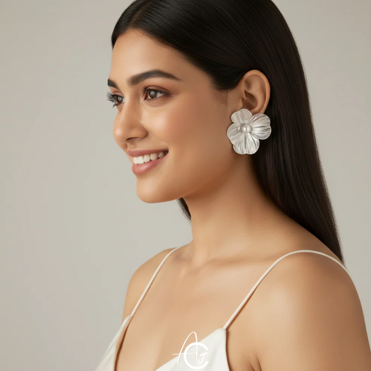 Daisy Silver Earrings