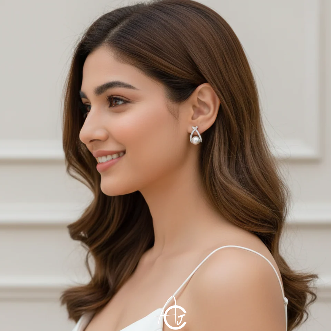 Bling Pearl Earrings