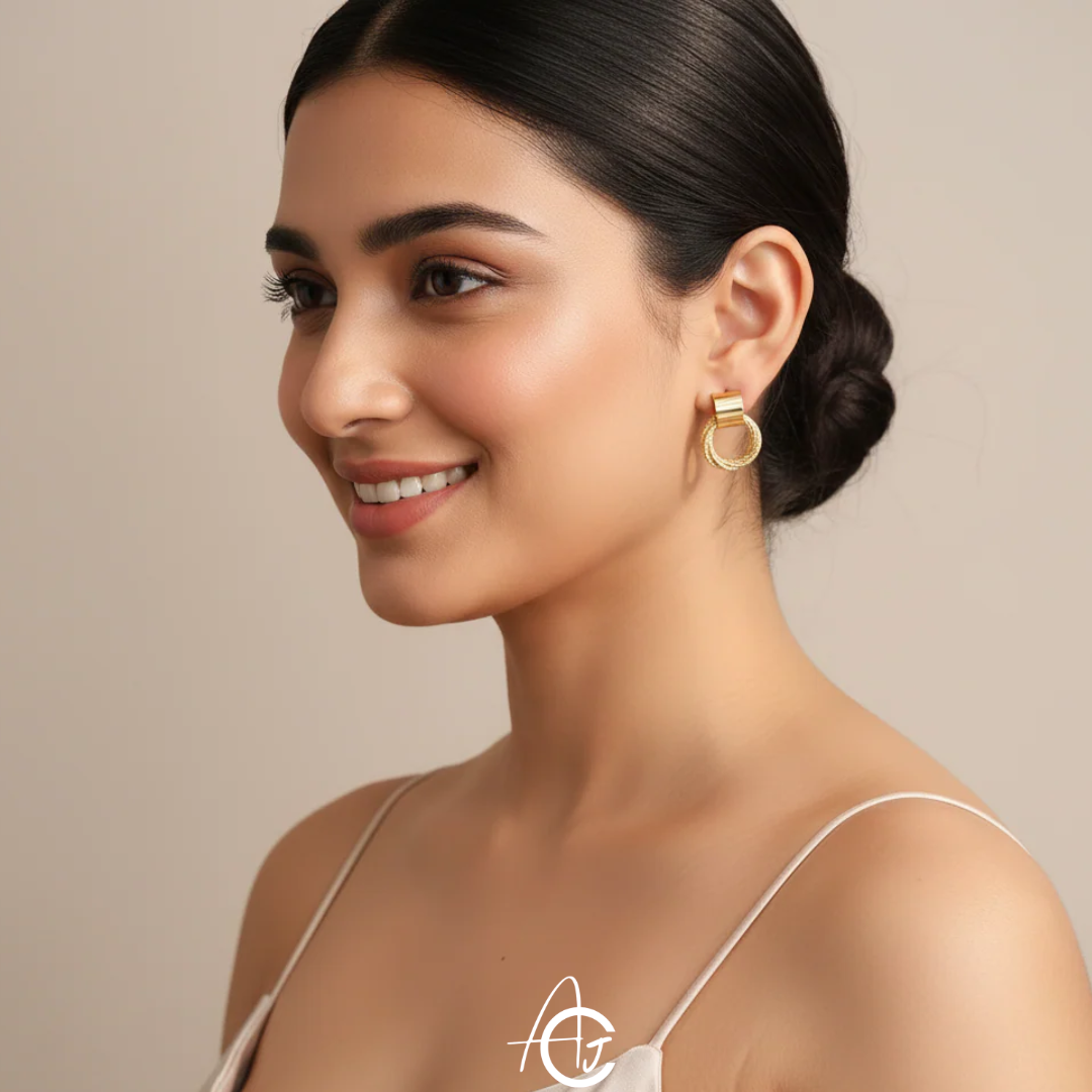 Gold Plated Minimal Earrings