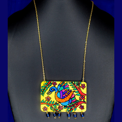 Statement Necklace, Handpainted : Handmade