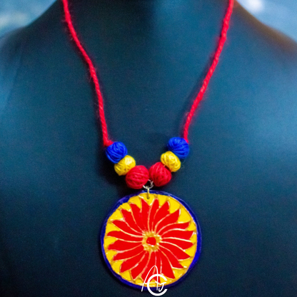 Statement Necklace, handpainted : Handmade