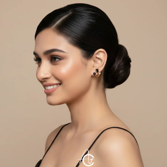 Pearl And Flower Earrings