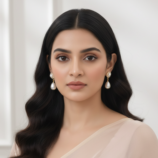 Statement Drop Pearl Earrings