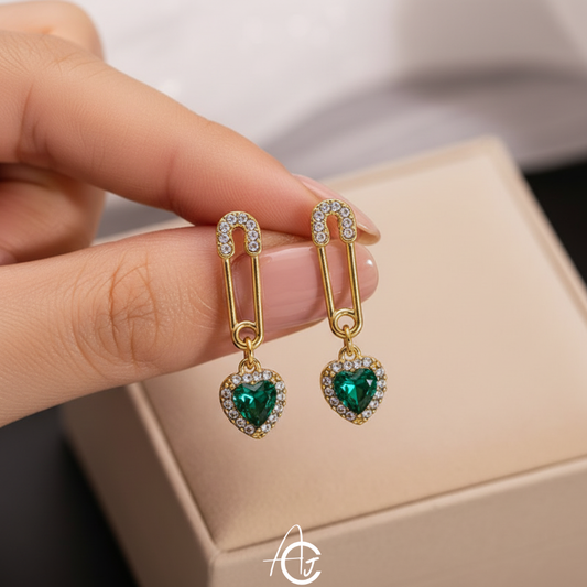 Pinpoint Heart Earrings