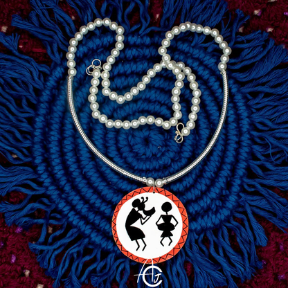 Statement Necklace, Handpainted : Handmade