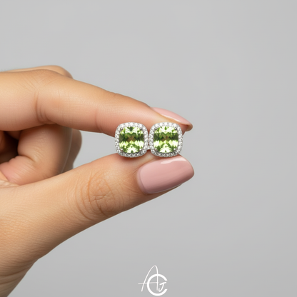 Dazzling Beauty Green Earrings