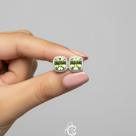 Dazzling Beauty Green Earrings