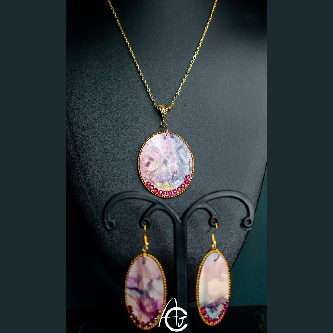 Fluid Necklace Set : Handmade