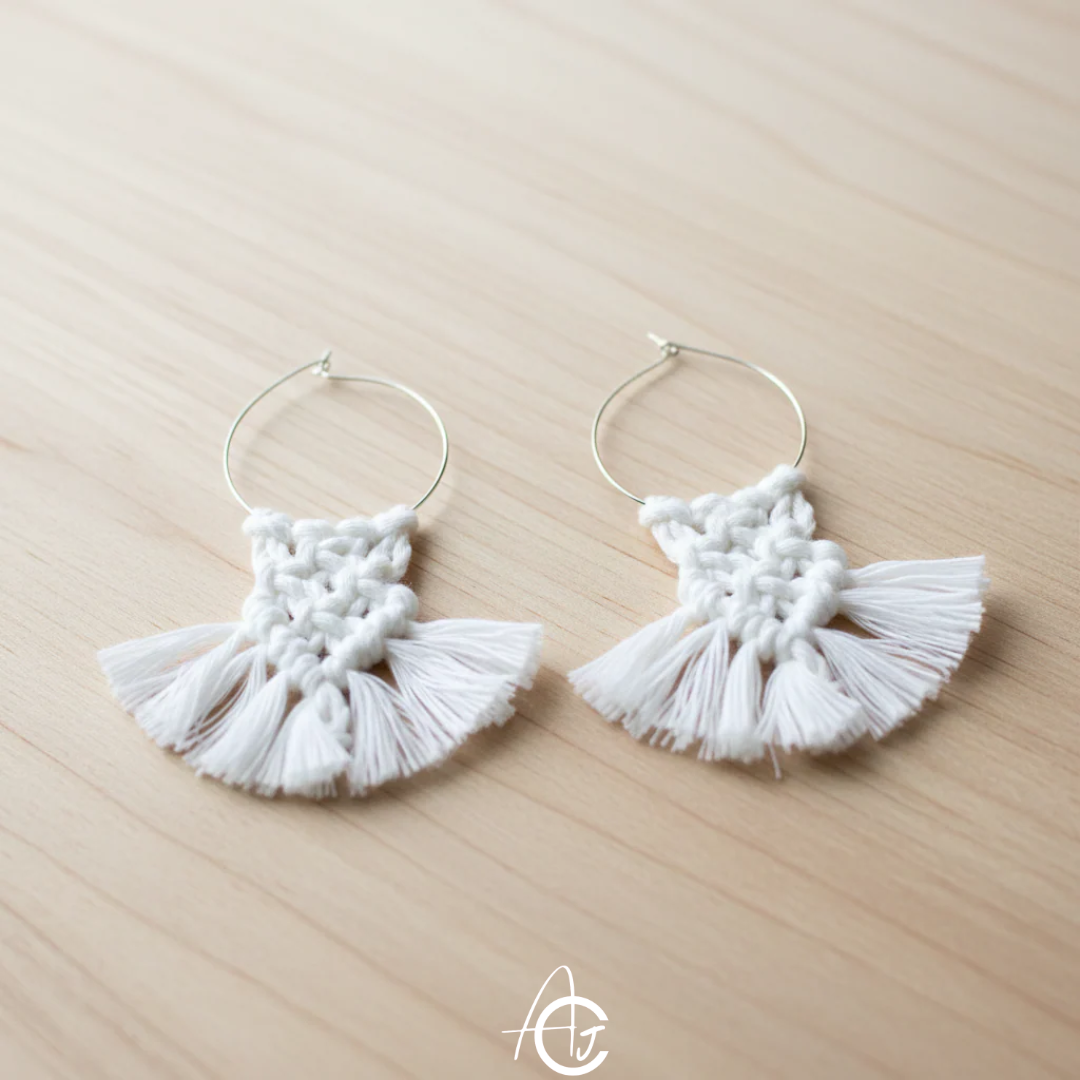 Macrame Earrings : Handmade
