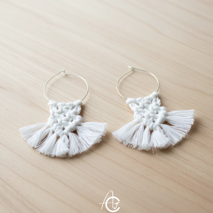 Macrame Earrings : Handmade