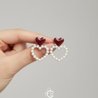 Hearty Pearl Earrings