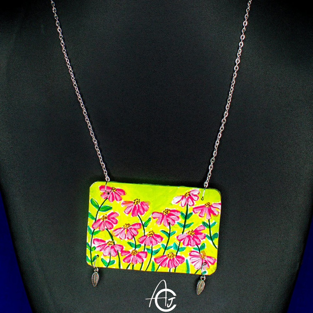 Statement Necklace, Handpainted : Handmade