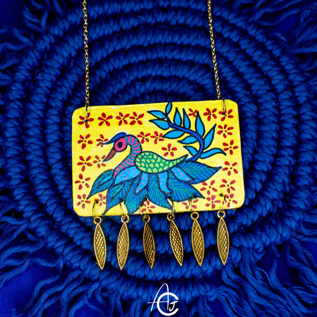 Statement Necklace, Handpainted : Handmade