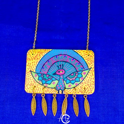 Statement Necklace, Handpainted : Handmade