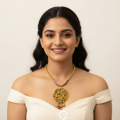 Statement Beauty Necklace, Handpainted : Handmade