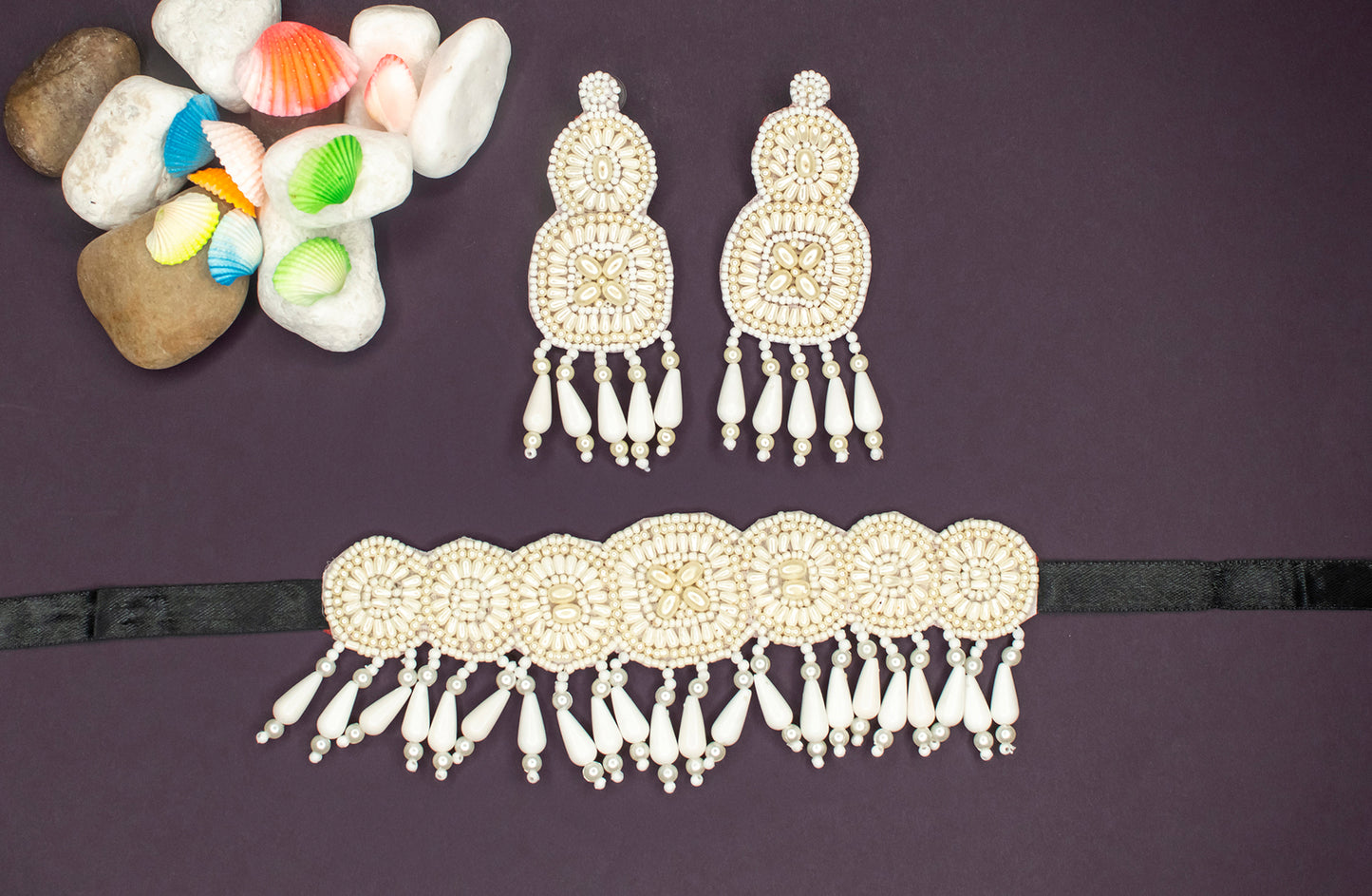 Paritosh Embroidered Necklace Set : Handmade