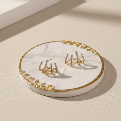 Bling Claw Pearl Earrings