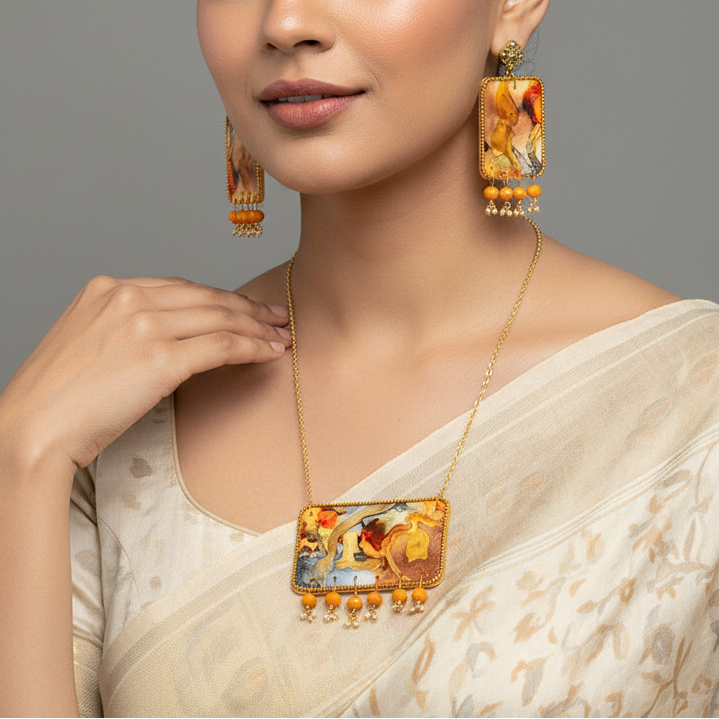 Fluid Necklace set : Handmade