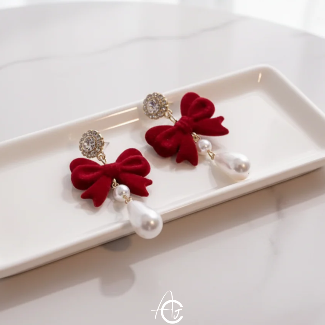 Cocktail Big Bow Earrings