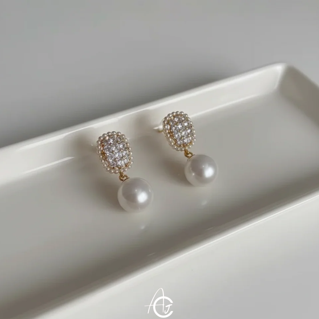 Bling Pearl Earrings