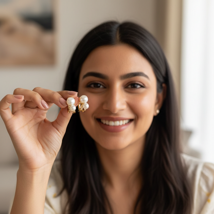Bling Pearl Earrings