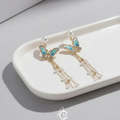 Butterfly Long Chain Earrings
