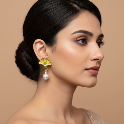 Pearl And Shell Earrings