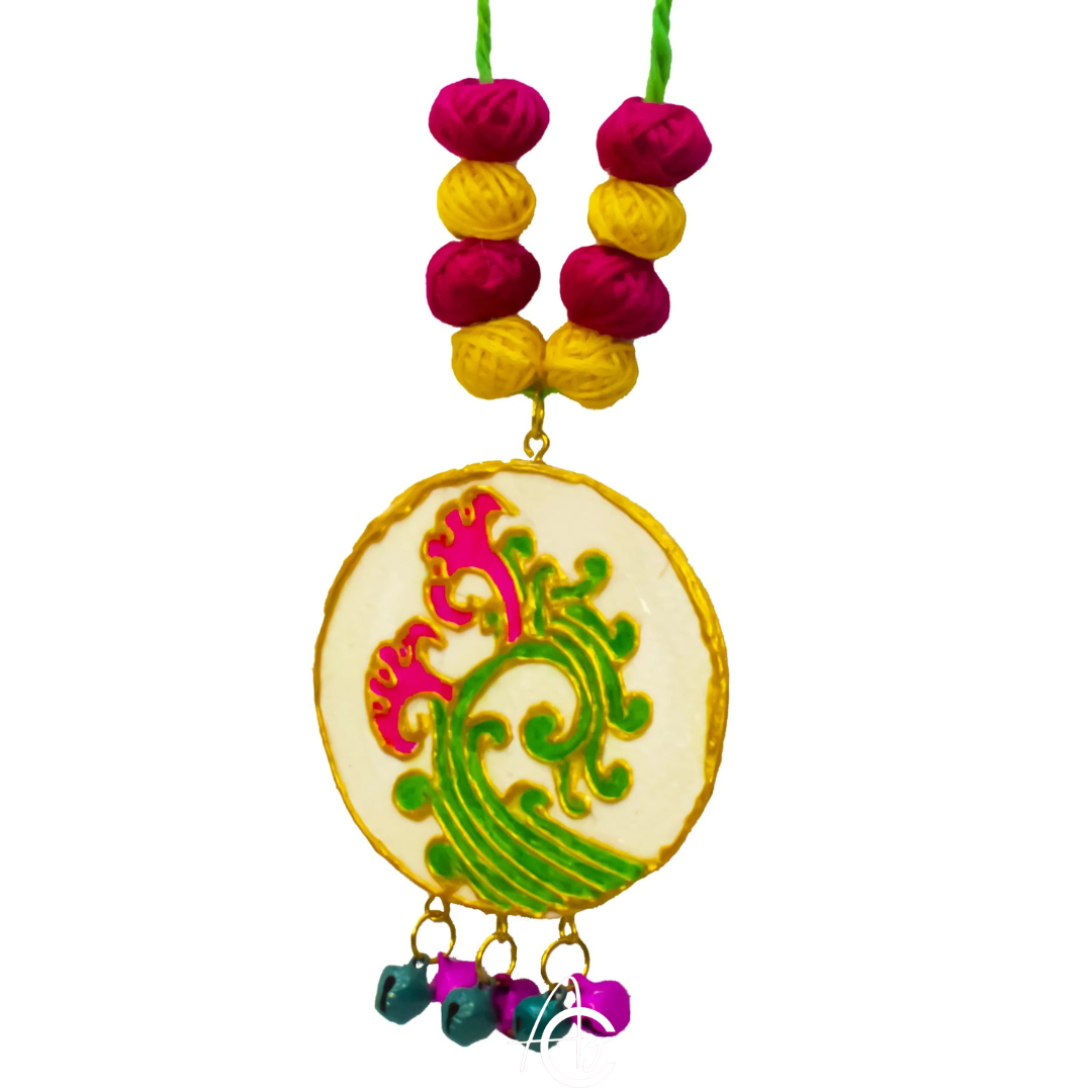 Statement Necklace, Handpainted : Handmade