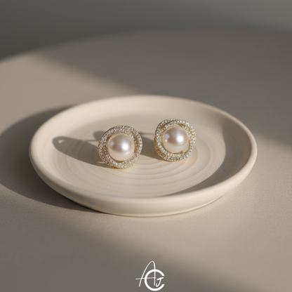 Bling Pearl Earrings