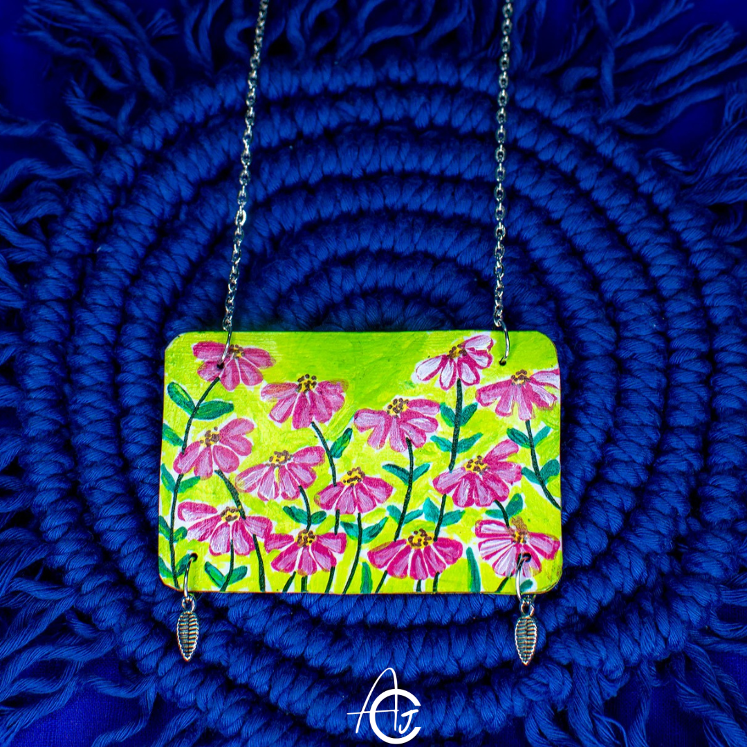 Statement Necklace, Handpainted : Handmade