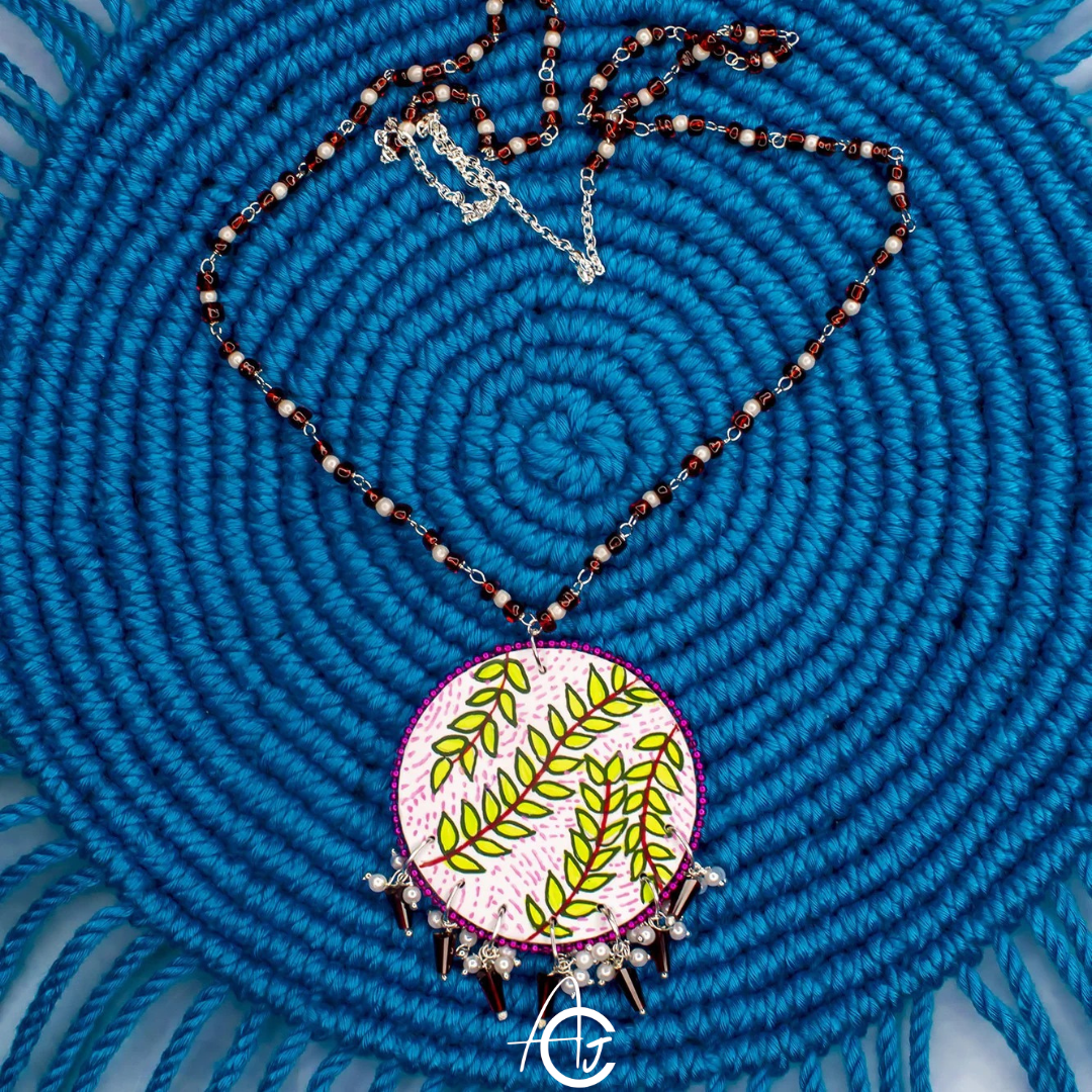 Statement Necklace, Handpainted : Handmade
