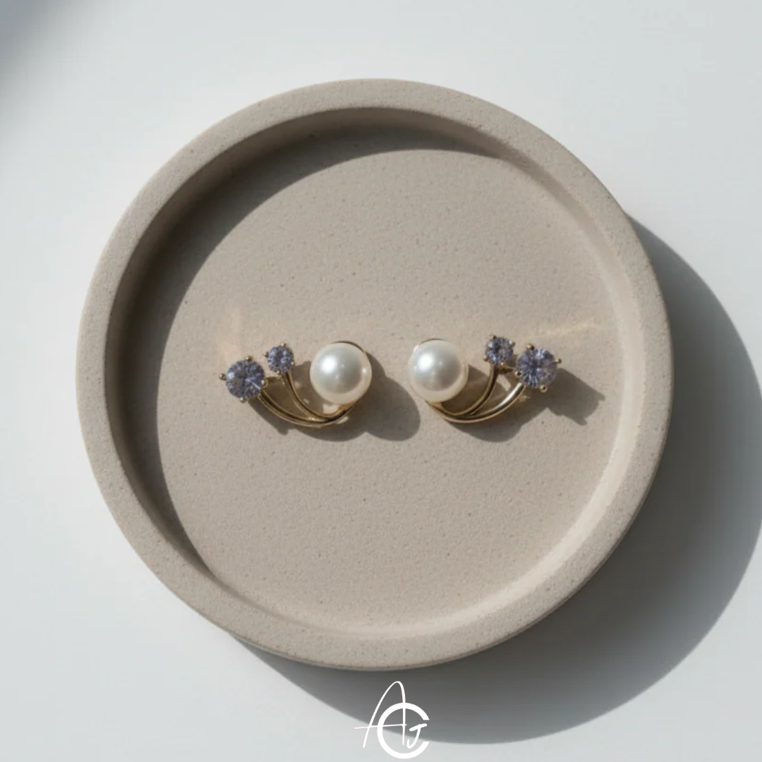 Bling Pearl Earrings