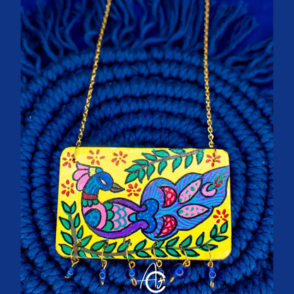 Statement Necklace, Handpainted : Handmade