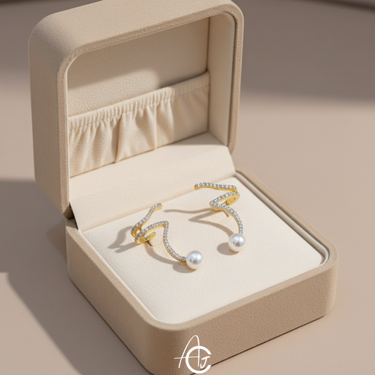 Bling Pearl Earcuffs